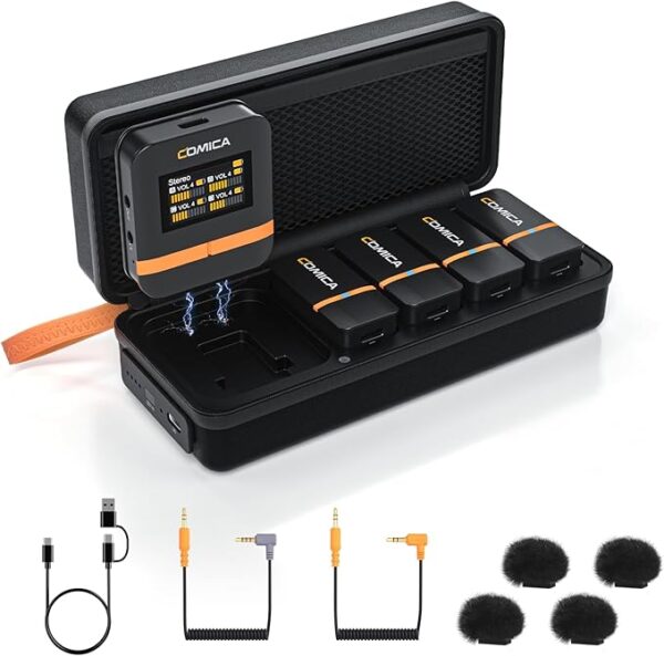 COMICA Vimo Q 4-Channel Wireless Lavalier Microphone System